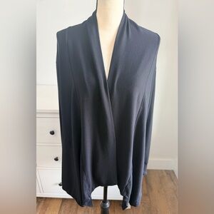 ATHLETA - Black Draped Open-Front Cardigan